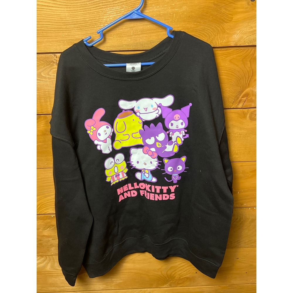 Hello Kitty and Friends Women's Sweatshirt 3XL Black Long Sleeve‎ Crewneck Y2K